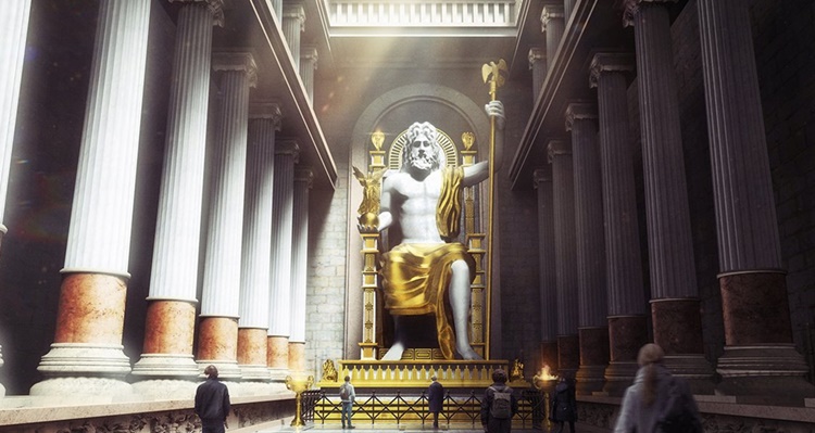 La estatua de Zeus en Olimpia