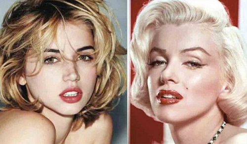Ana de Armas y su parecido físico con Marilyn Monroe