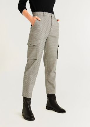 Pantalón cuadros Mango