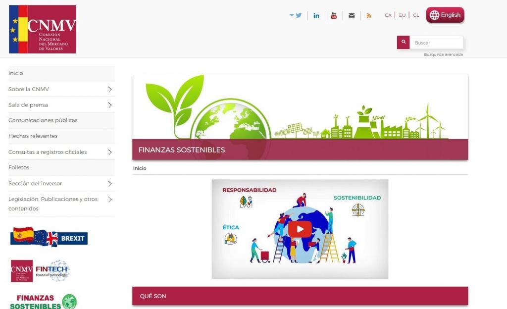 La CNMV responde en su web a las dudas sobre finanzas sostenibles