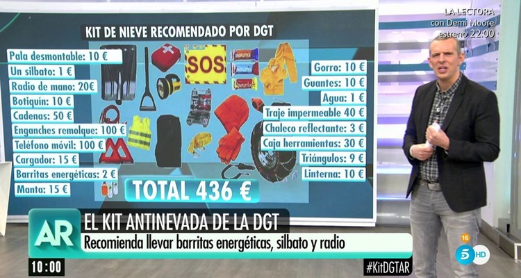 Recomendaciones de la DGT para llevar en el coche en caso de temporal