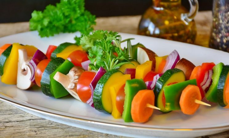 brocheta de verduras