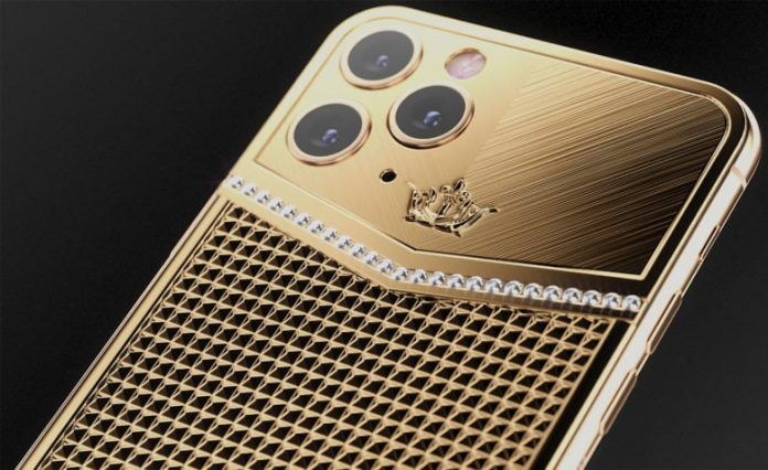 iPhone 11 Pro Max de oro y diamantes
