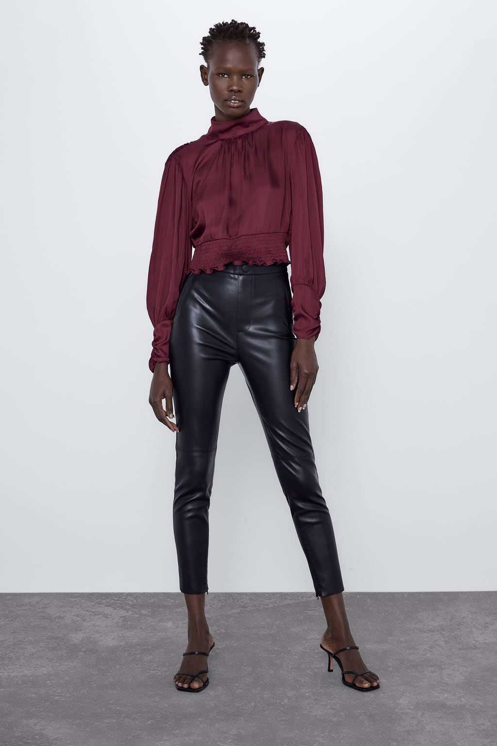 Efecto Piel Plata Leggings Paa Muje Opa De Muje