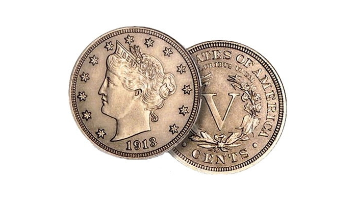 5 centavos Liberty Head, monedas