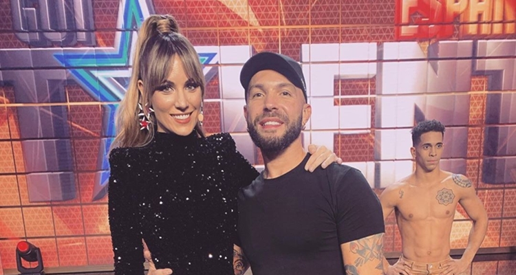 Vestido negro entallado Edurne Got Talent