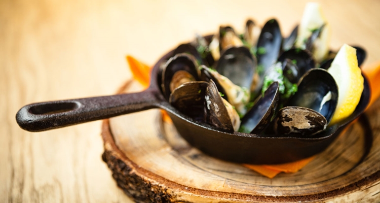 Mejillones crema menú navideño entrantes