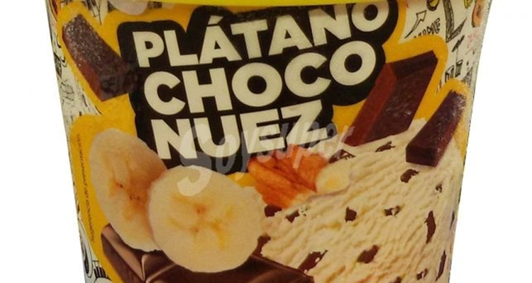 Helado de plátano, choco y nueces Mercadona