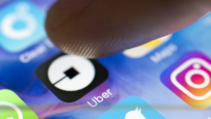 Aplicación móvil de Uber.