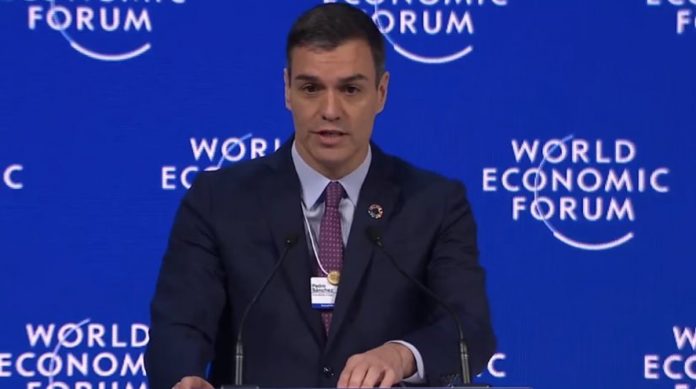 Pedro Sánchez - Davos - déficit y justicia fiscal