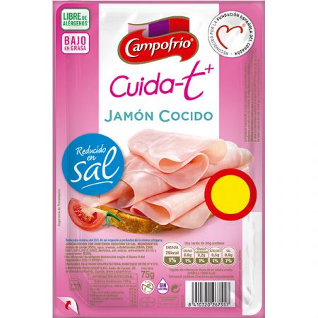 Jamón cocido bajo en grasas de Campofrío