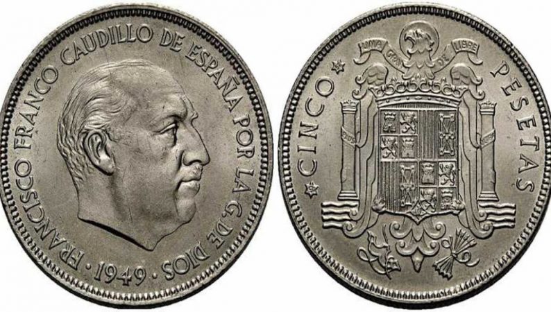 5 pesetas de 1949
