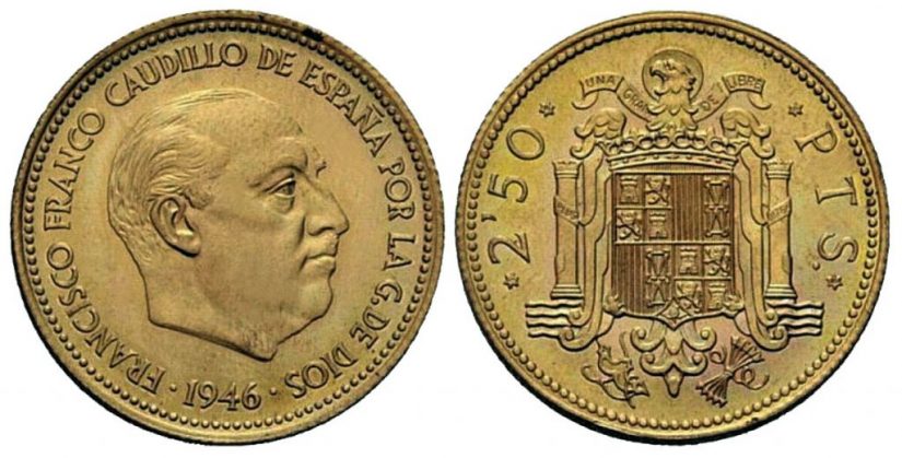 Moneda de 2,5 pesetas de 1946