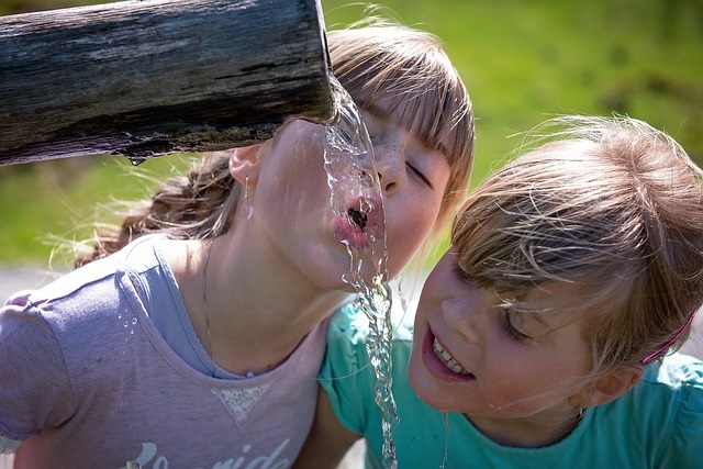 beber agua niños