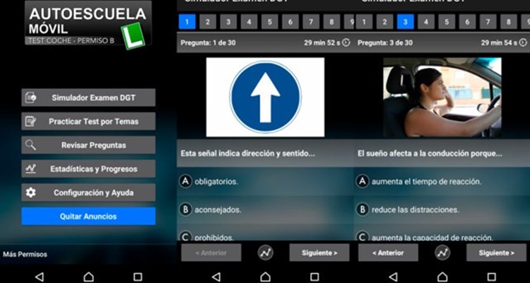 Autoescuela test DGT app, carnet de conducir