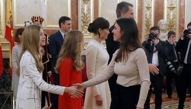 irene montero con infanta sofia