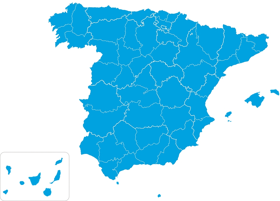 Mapa de España, coltán imserso 