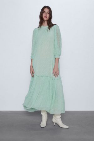 Vestido largo plumeti