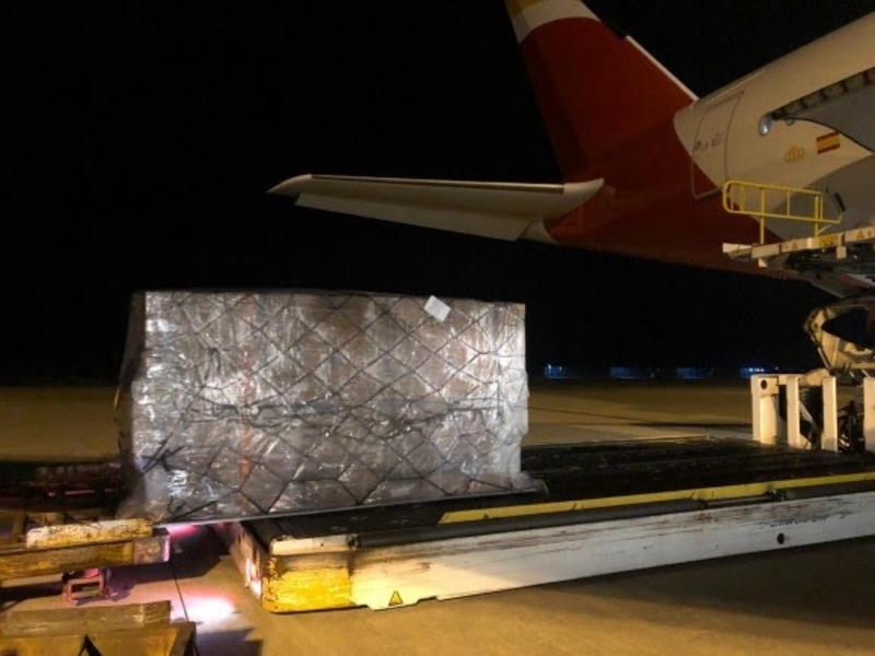 Llega el segundo vuelo del corredor aéreo sanitario con China