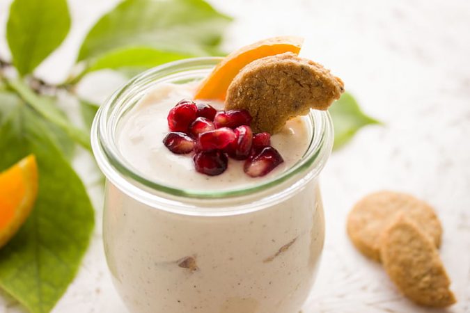 batido de avena y frutas