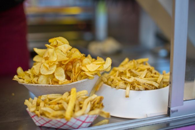 patatas fritas bebidas light