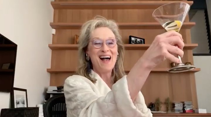 Meryl Streep se emborracha en una vídeoconferencia y se convierte en trending topic