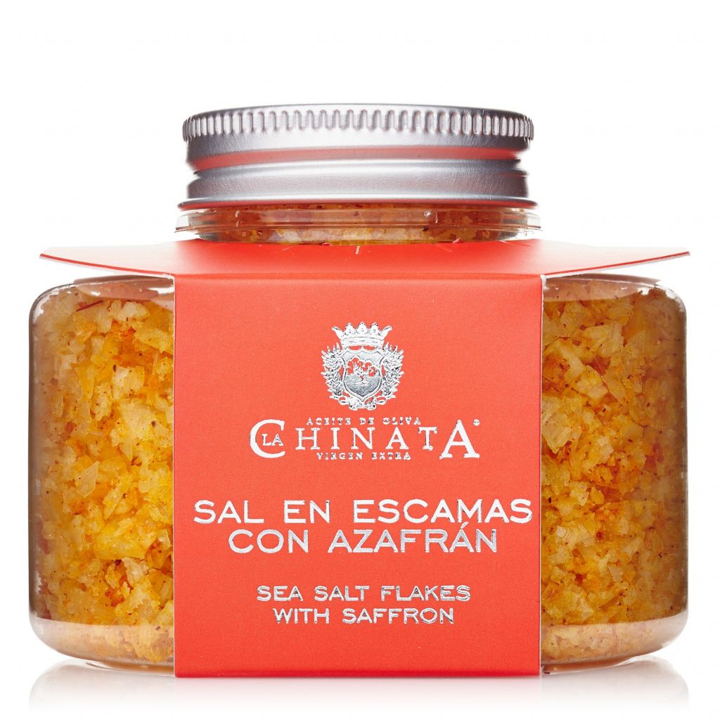 sal de escamas al azafran