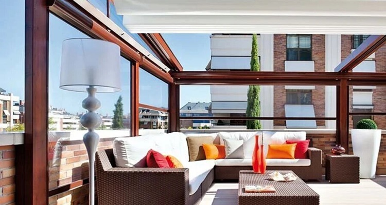 Transformar balcón terraza, salón idea moderna