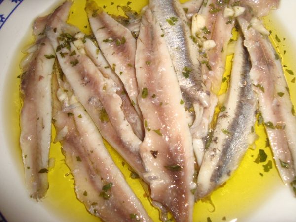 boquerones cubiertos vinagre