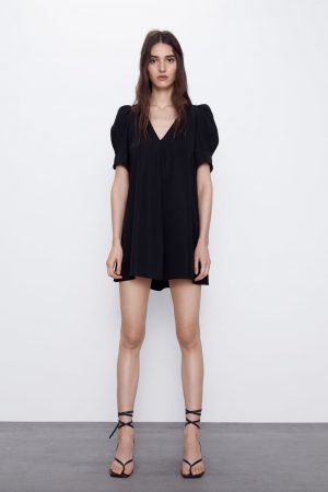 Vestido manga abullonada