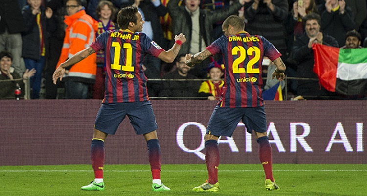 Baile burlesco Neymar, Dani Alves Rayo Vallecano
