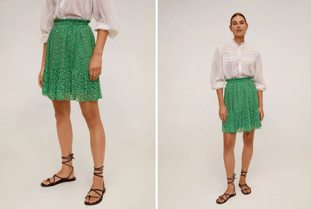 novedades Mango verano 2020 - falda plisada