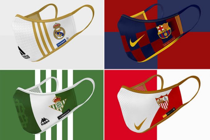 mascarillas equipos fútbol