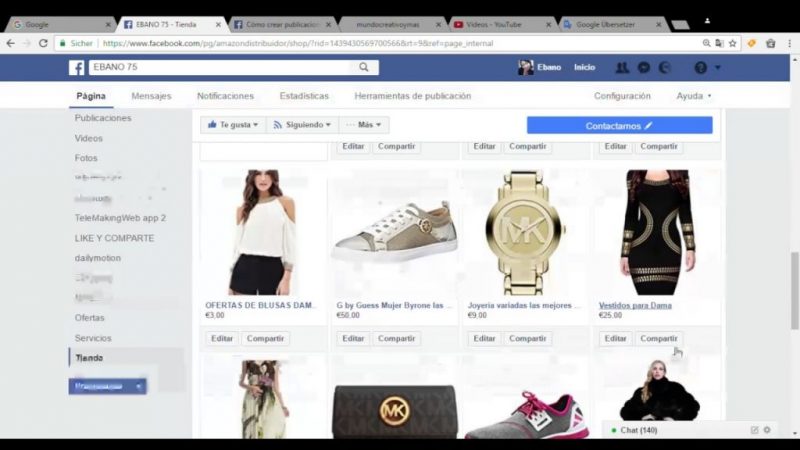 tienda facebook
