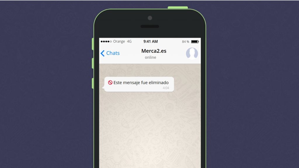 Whatsapp, mensaje eliminado