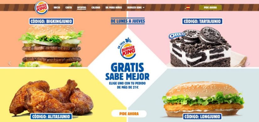 ofertas Burger King - cadenas comida rápida