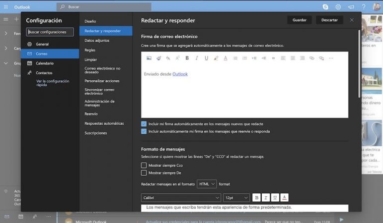 crear firma outlook