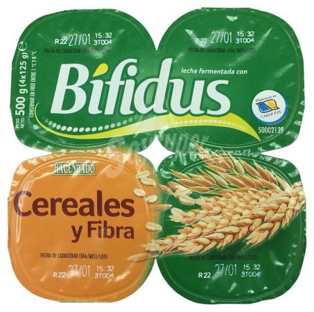 Yogur con fibra de Mercadona Carrefour