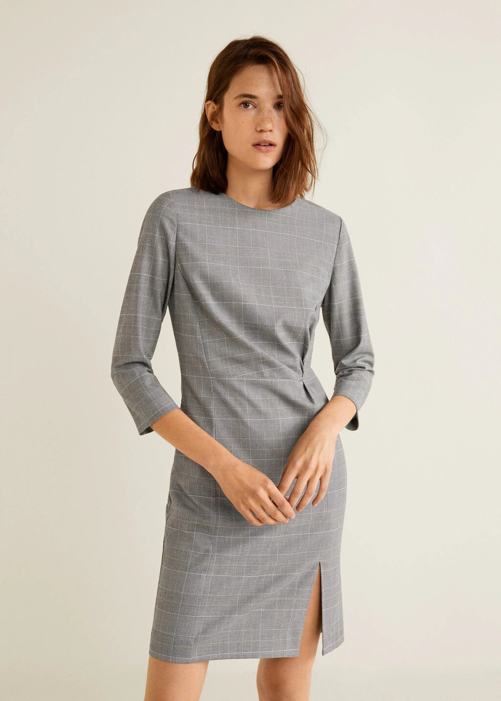 vestido drapeado