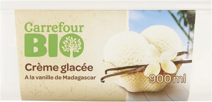 Helado de vainilla de Madagascar Carrefour Bio