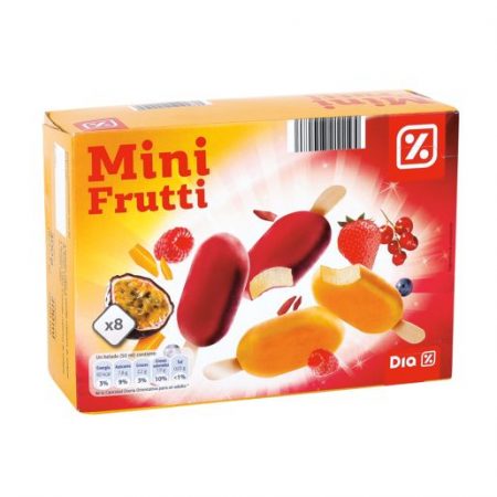 Helado mini frutti que puedes comprar en Día