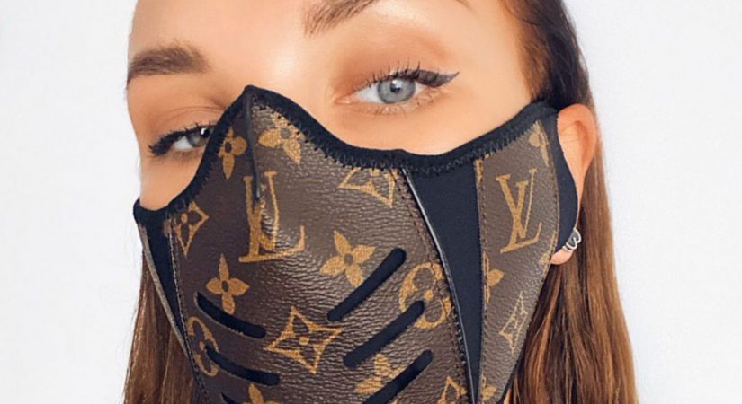 Face Mask Cubrebocas Louis Vuitton Gemusterte Stoffmaske Filter