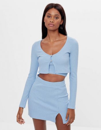 Conoce la colección de sets de Bershka para conjuntar todo tu look 25 Merca2.es Set chaqueta y top punto