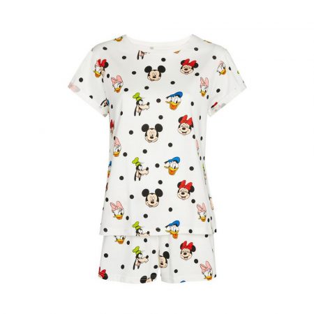 Primark: camisones y pijamas fresquitos para las noches más calurosas 29 Merca2.es Pijama blanco de Mickey Mouse y sus amigos