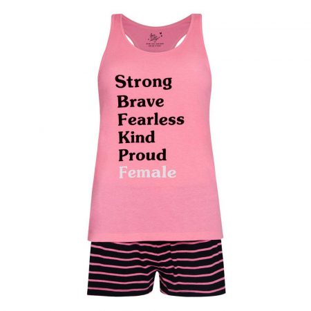 Primark: camisones y pijamas fresquitos para las noches más calurosas 30 Merca2.es Pijama corto para mujer con raya rosa