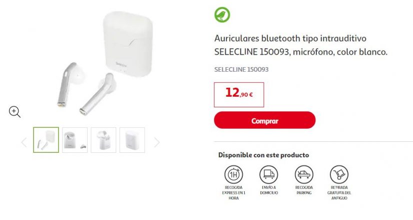 Auriculares bluetooth tipo intrauditivo 