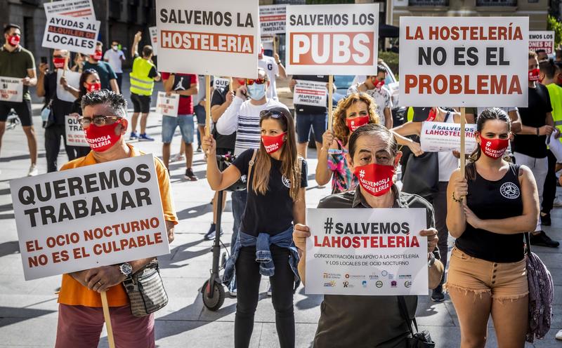 Hostelería y el ocio nocturno se movilizan en Valencia
