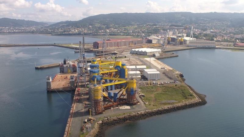 Navantia Fene estiba la primera plataforma para el parque flotante de Escocia