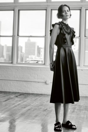 vestido efecto piel