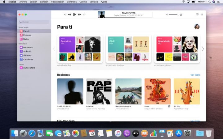 Diversidad de opciones en Apple Music 